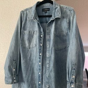 Lucky Brand Denim Boyfriend Shirt Size 2XL